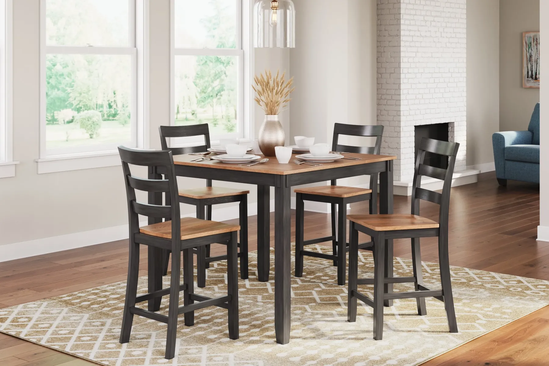 Sale American Furniture Galleries Gesthaven 5-Piece Counter Height Set