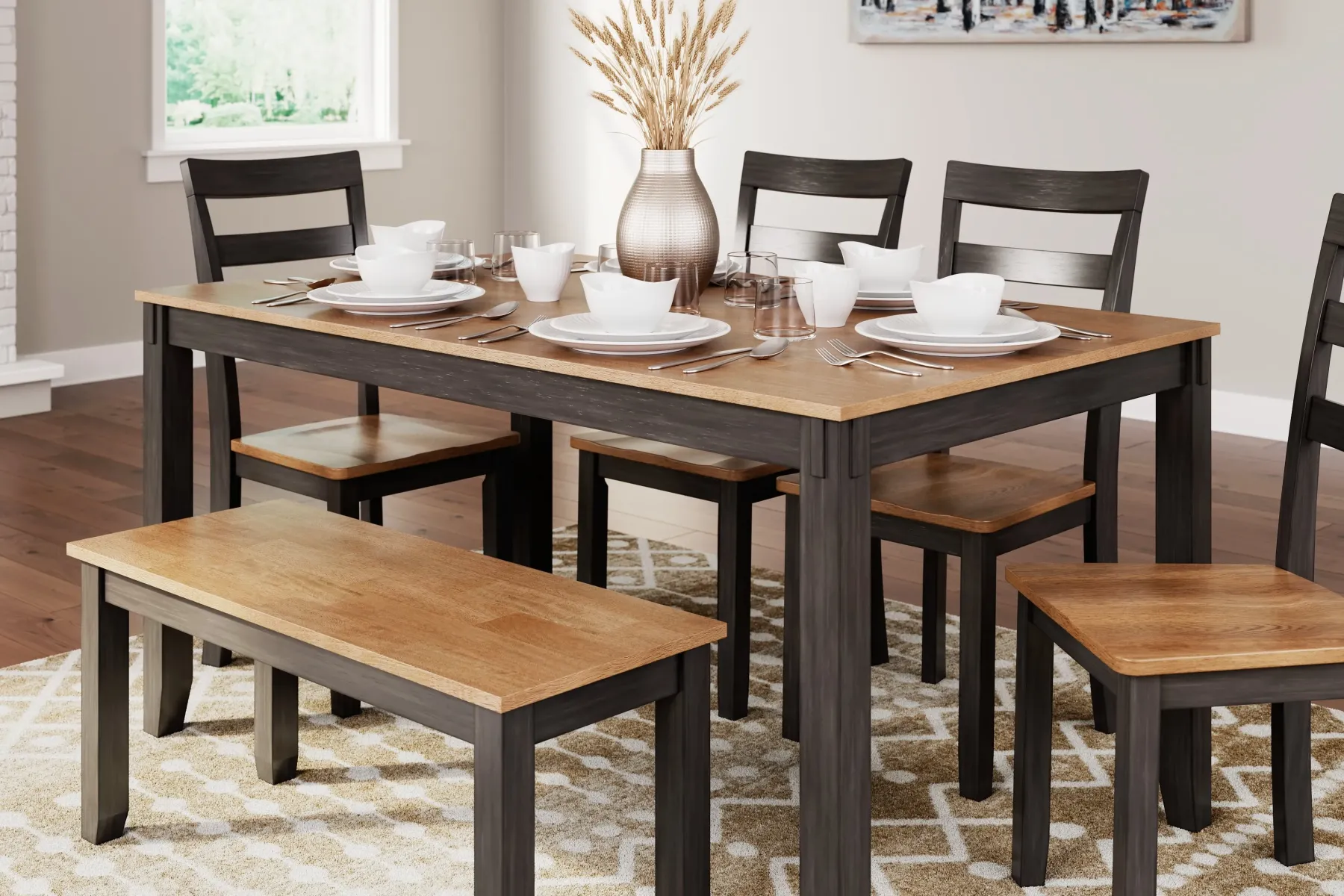 New American Furniture Galleries Gesthaven 6-Piece Dining Set