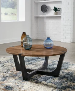 Discount American Furniture Galleries Hanneforth Round Coffee Table