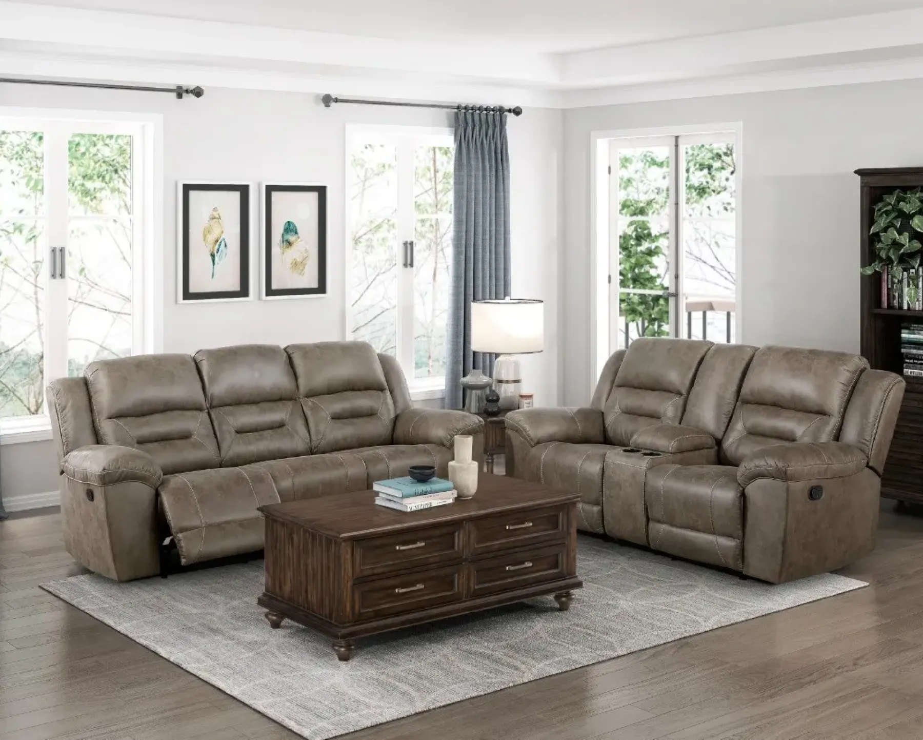 Discount American Furniture Galleries Hazen Manual Reclining Loveseat