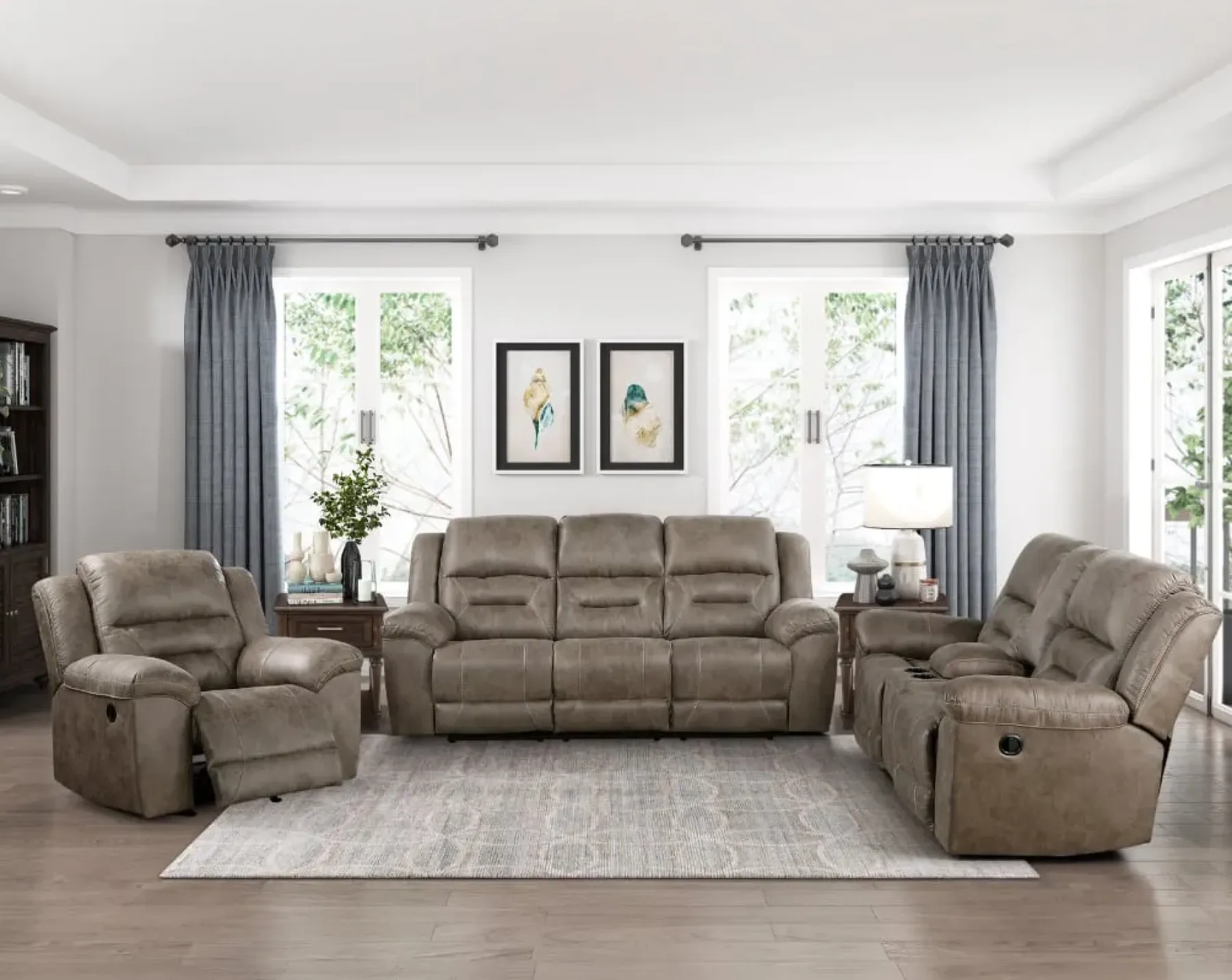Discount American Furniture Galleries Hazen Manual Reclining Loveseat