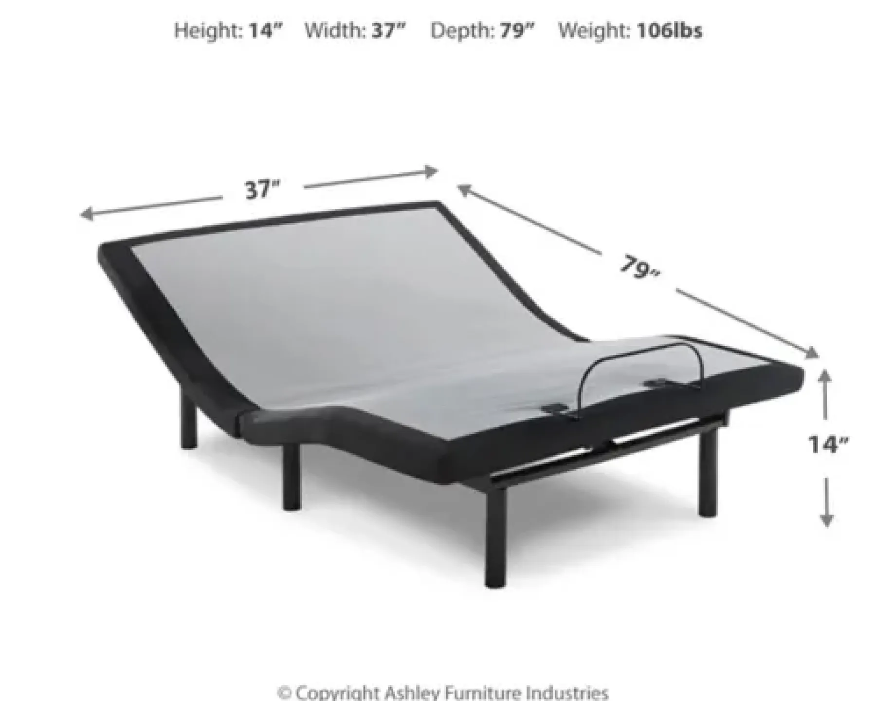 Fashion American Furniture Galleries Head-Foot Model Best Twin XL Best Adjust Base, Head, Foot, Neck