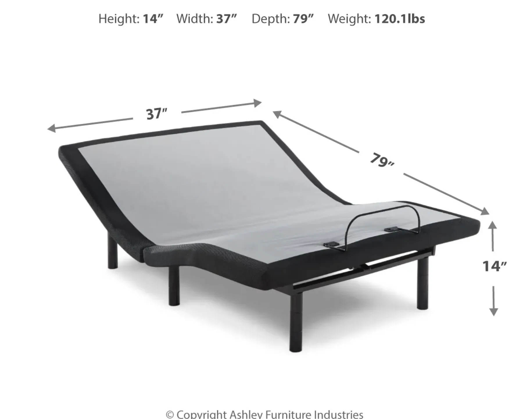 Fashion American Furniture Galleries Head-Foot Model Best Twin XL Best Adjust Base, Head, Foot, Neck