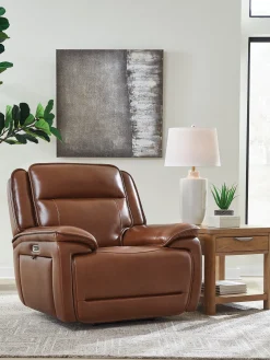 Sale American Furniture Galleries Healy Pier Pwr Recliner/Adj Headrest