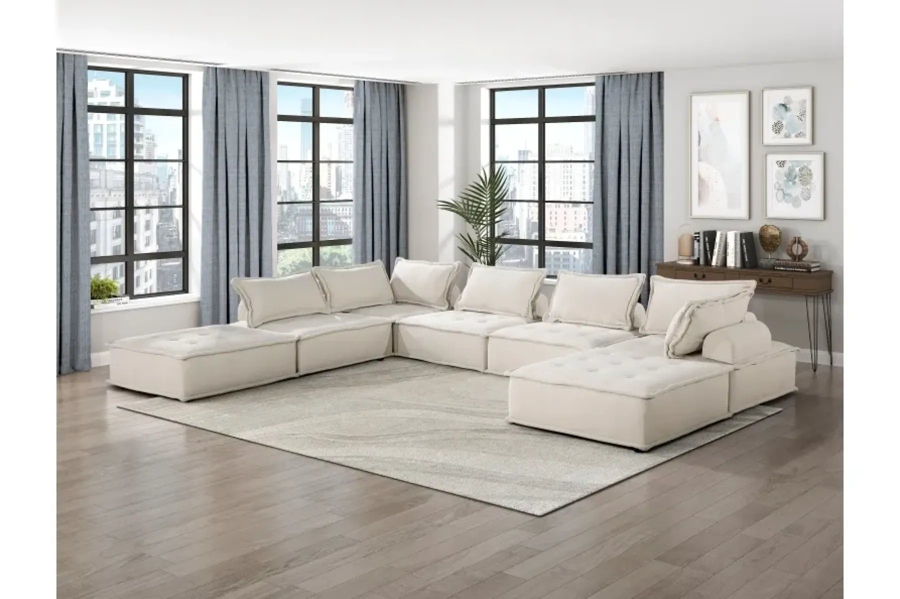 Outlet American Furniture Galleries Inman 5-Piece Modular Sectional Sofa
