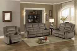 Best American Furniture Galleries Jarita Double Manual Reclining Sofa