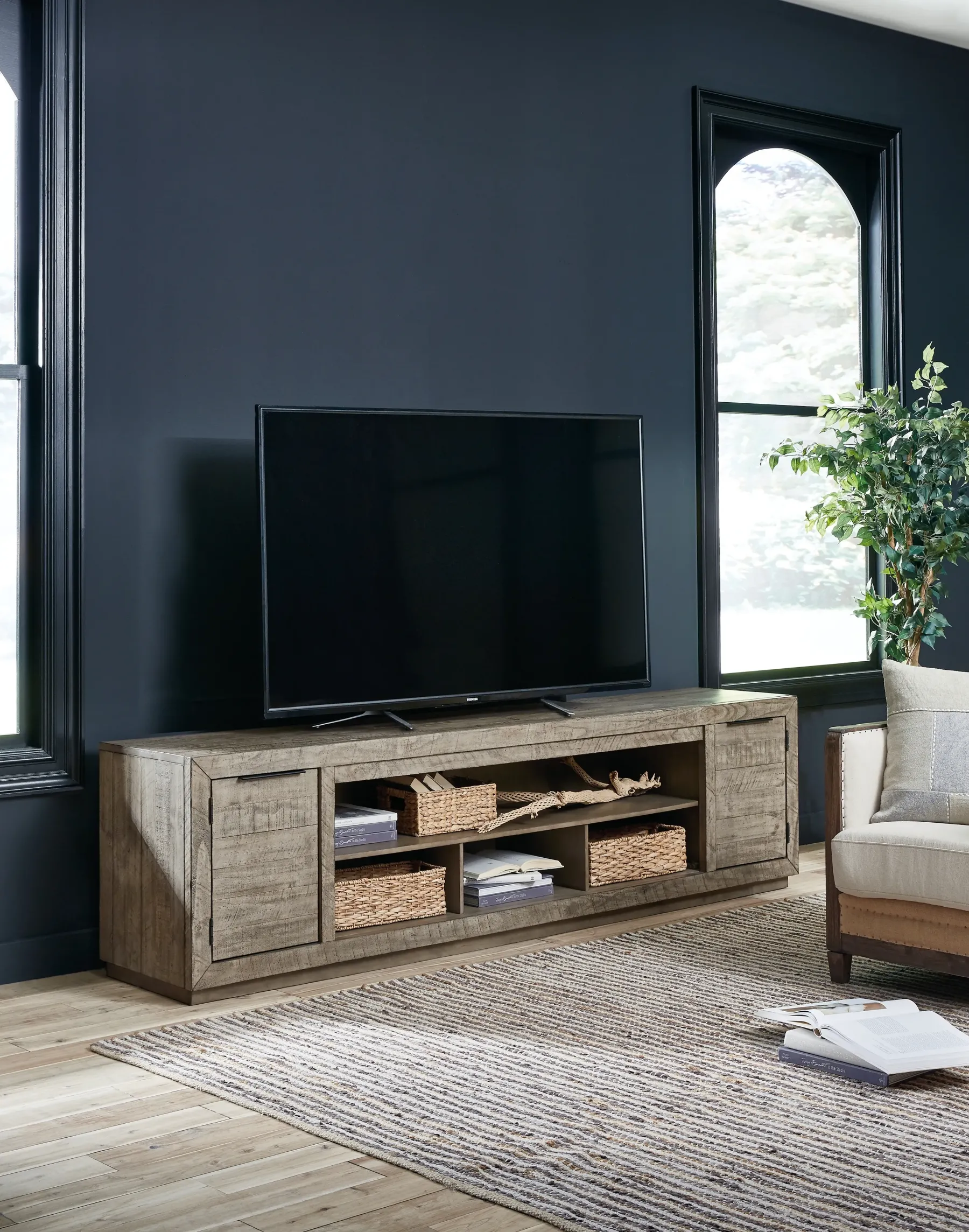 Outlet American Furniture Galleries Krystanza XL TV Stand W/ Fireplace Option