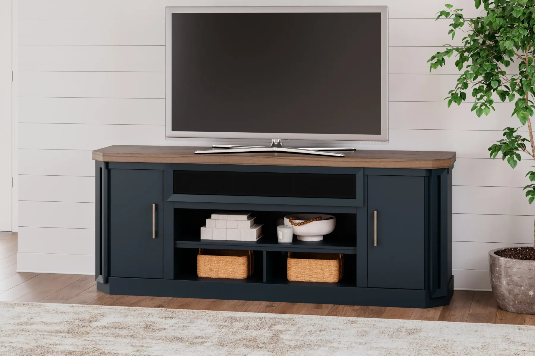 Sale American Furniture Galleries Landocken XL TV Stand W/ Fireplace Option