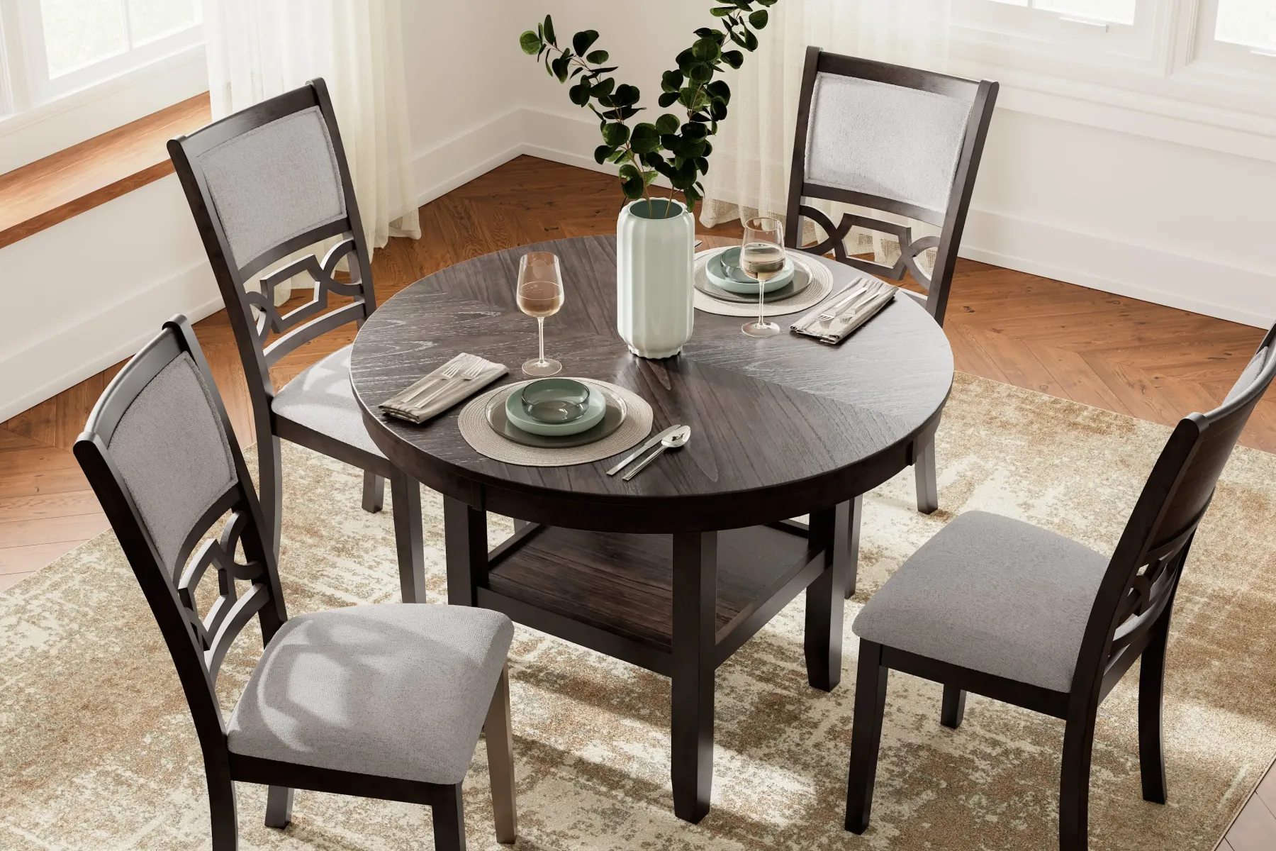 Sale American Furniture Galleries Langwest Dining Room Table Set