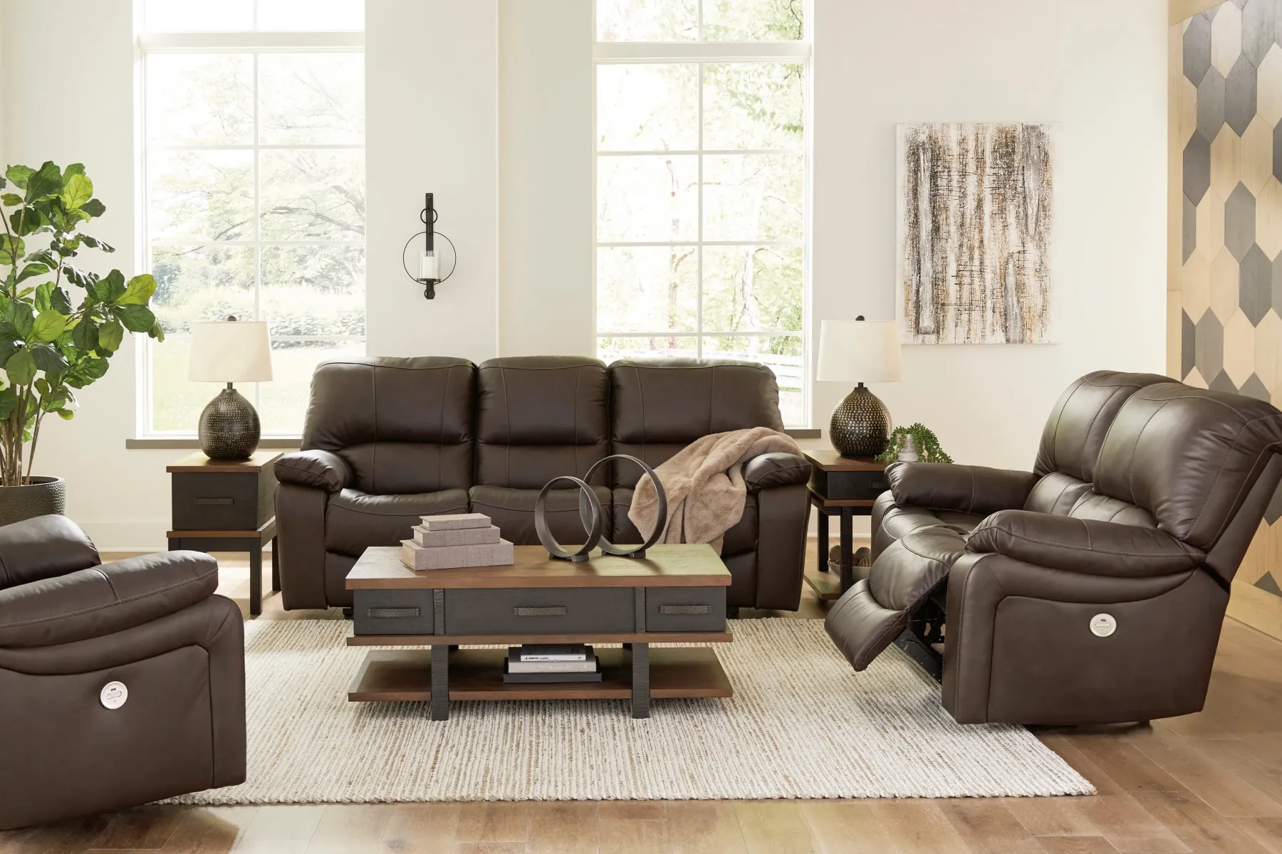 Hot American Furniture Galleries Leesworth Power Rocker Recliner