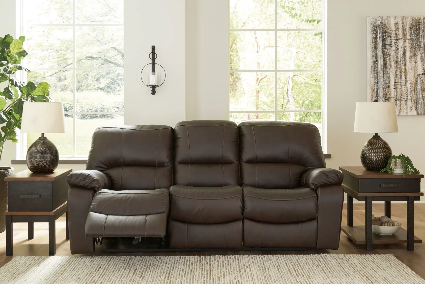 Fashion American Furniture Galleries Leesworth Reclining Power Sofa
