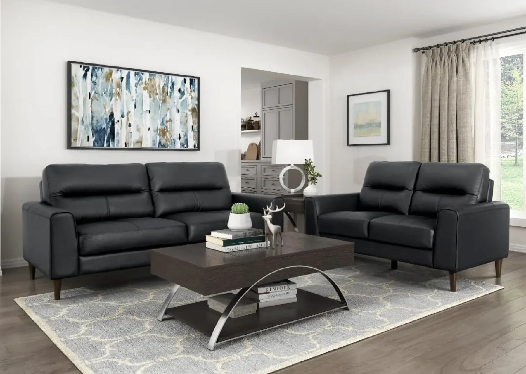 Discount American Furniture Galleries Lewes Leather Loveseat