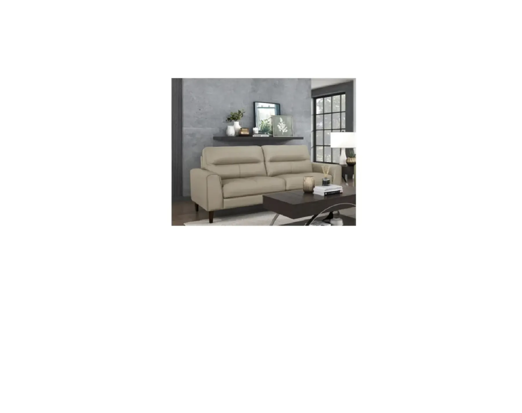 Clearance American Furniture Galleries Lewes Leather Sofa