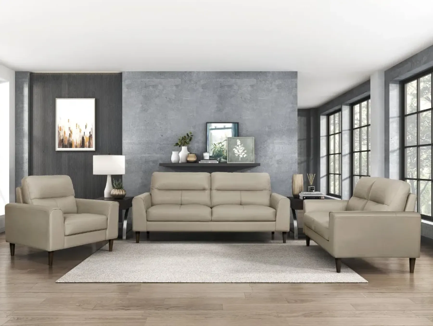 Clearance American Furniture Galleries Lewes Leather Sofa