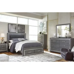 New American Furniture Galleries Lodanna 6-Piece Queen Storage Bedroom Set