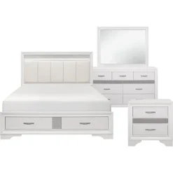 Online American Furniture Galleries Luster 6-Piece Queen Storage Bedroom Set