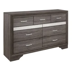 New American Furniture Galleries Luster 6-Piece Queen Storage Bedroom Set