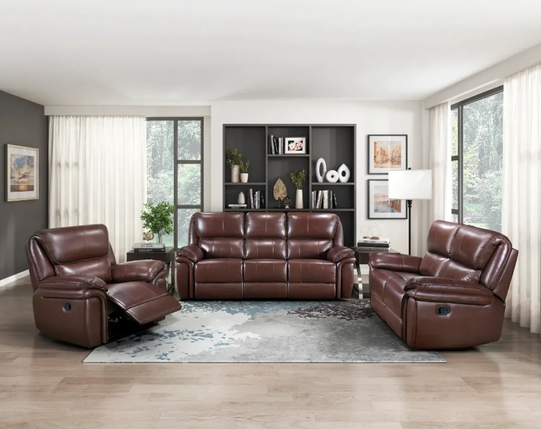 New American Furniture Galleries Lyman Double Reclining Loveseat