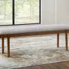 New American Furniture Galleries Lyncott 59" Upholstered Dining Bench