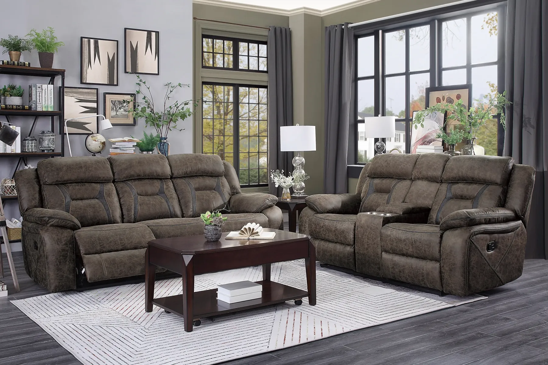 Outlet American Furniture Galleries Madrona Hill Double Reclining Sofa