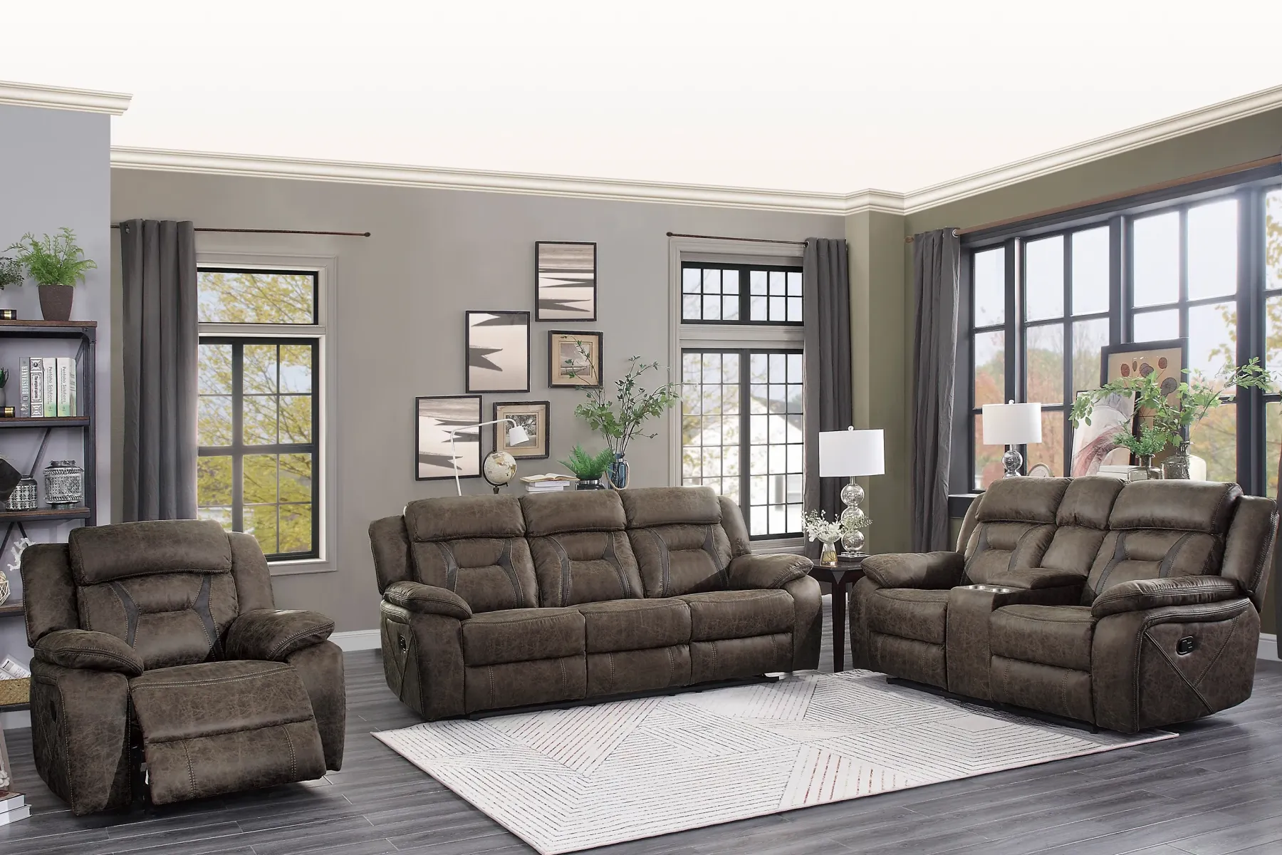 Outlet American Furniture Galleries Madrona Hill Double Reclining Sofa