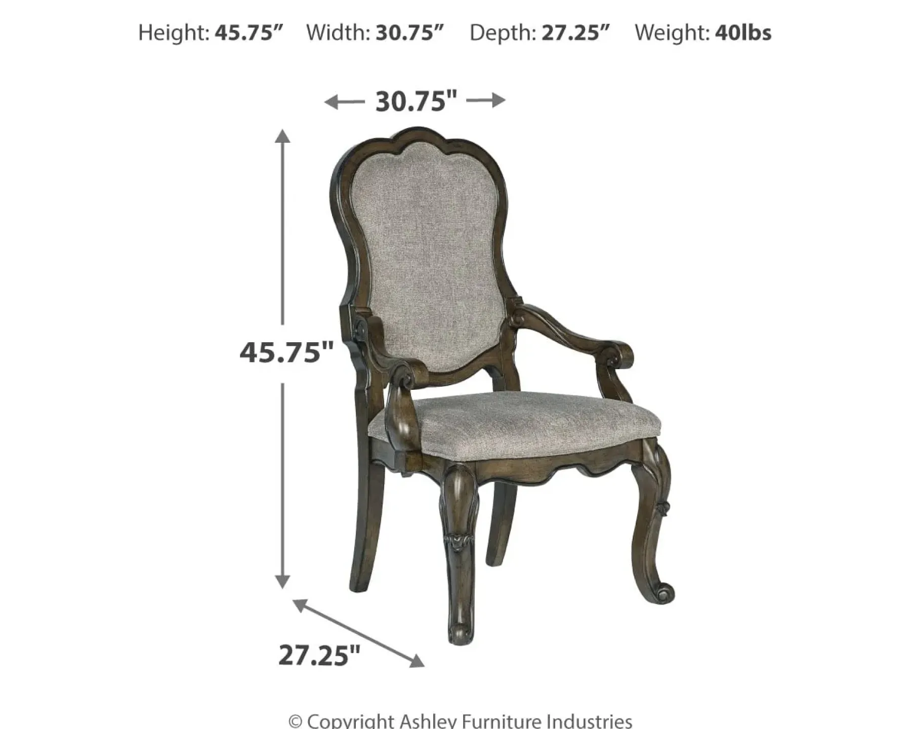 New American Furniture Galleries Maylee Upholstered Arm Chair