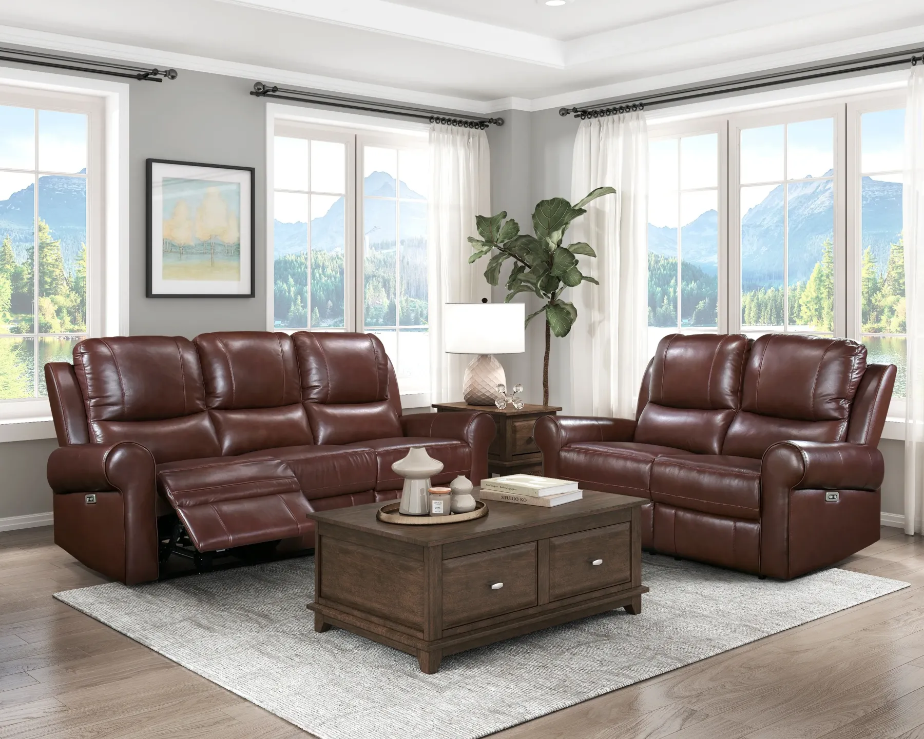 Online American Furniture Galleries McCall Power Double Reclining Sofa
