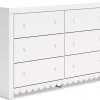 New American Furniture Galleries Mollviney 6-Drawer Dresser