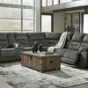 Clearance American Furniture Galleries Nettington 4-Piece Power Reclining Sectional