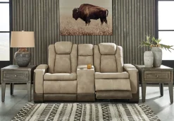 Hot American Furniture Galleries Next-Gen DuraPella Power Reclining Loveseat w/ Console
