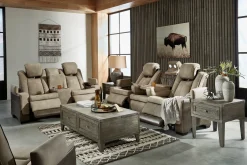 Hot American Furniture Galleries Next-Gen DuraPella Power Reclining Loveseat w/ Console