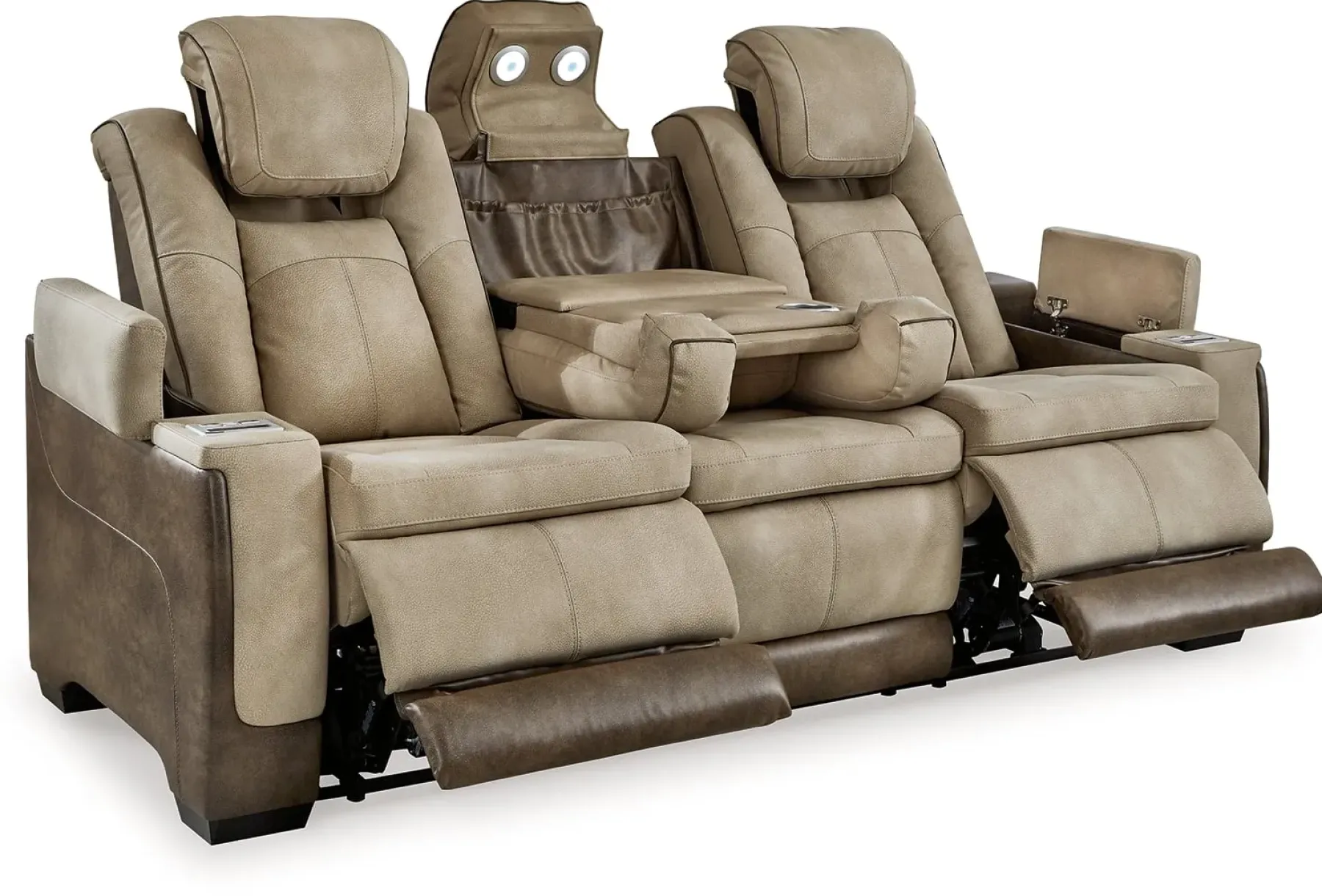 Online American Furniture Galleries Next-Gen DuraPella Pwr Rec Sofa With Adj Headrest