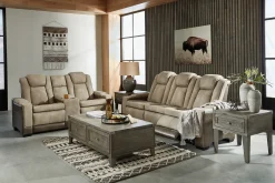 Online American Furniture Galleries Next-Gen DuraPella Pwr Rec Sofa With Adj Headrest