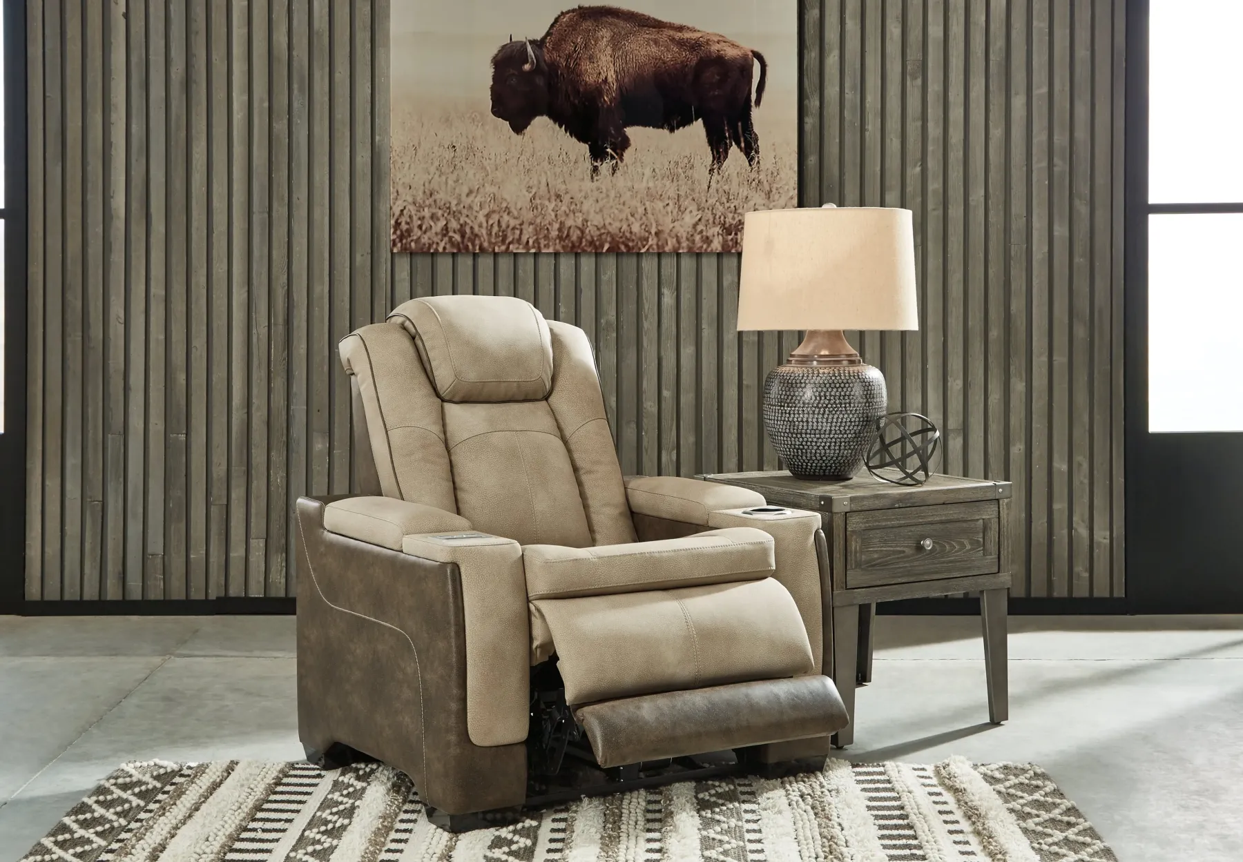 Hot American Furniture Galleries Next-Gen DuraPella Pwr Recliner/Adj Headrest