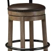 New American Furniture Galleries Pinnadel Tall Upholstered Swivel Barstool