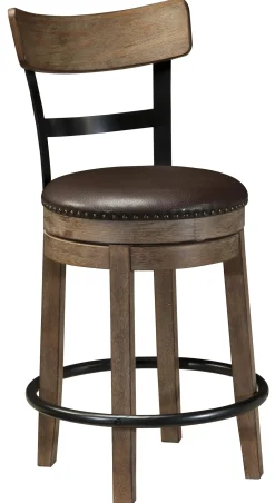 Best American Furniture Galleries Pinnadel Upholstered Swivel Barstool