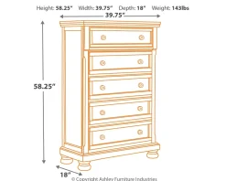 Sale American Furniture Galleries Porter 5-Drawer Chest