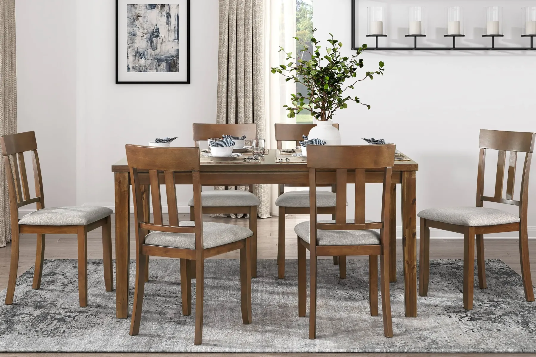 Fashion American Furniture Galleries Prineville 7-Piece Dinette Set
