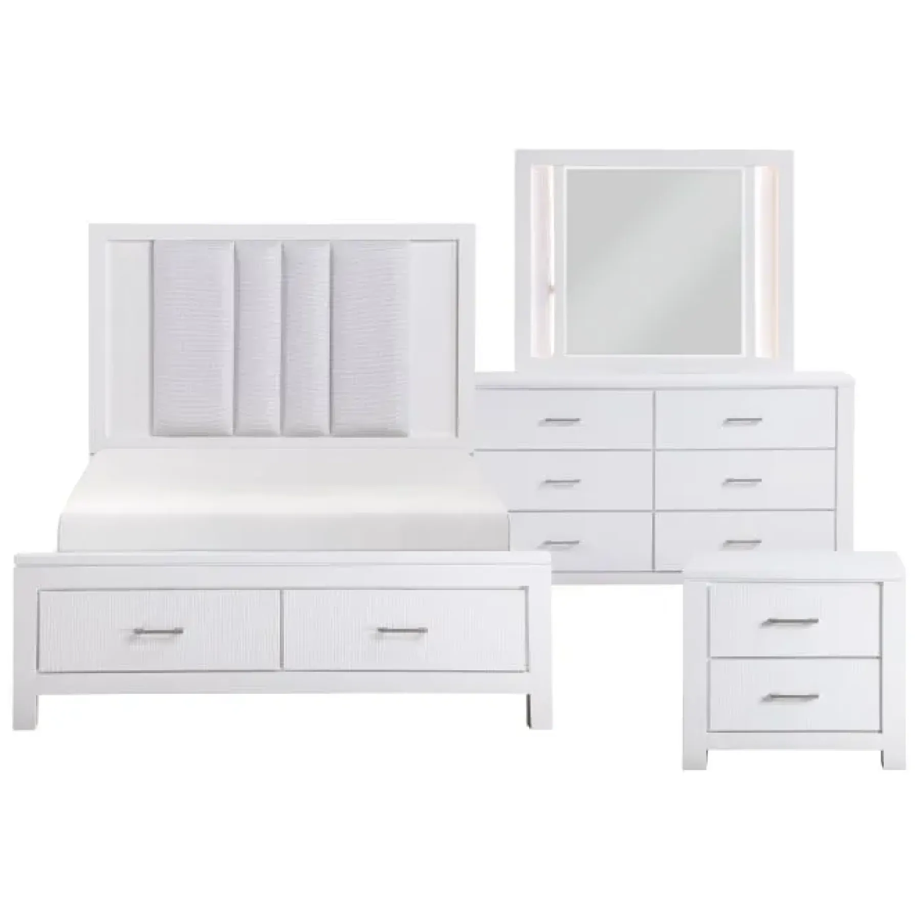 Sale American Furniture Galleries Prism 6-Piece Queen Storage Bedroom Set
