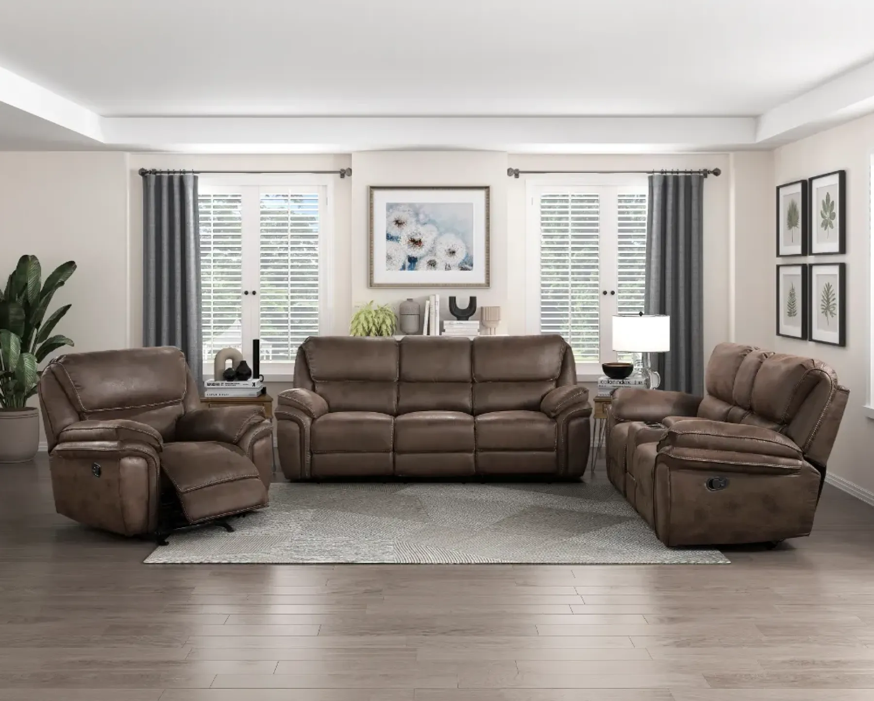 Online American Furniture Galleries Proctor Dual Manual Reclining Loveseat