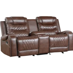 Fashion American Furniture Galleries Putnam Double Glider Reclining Loveseat