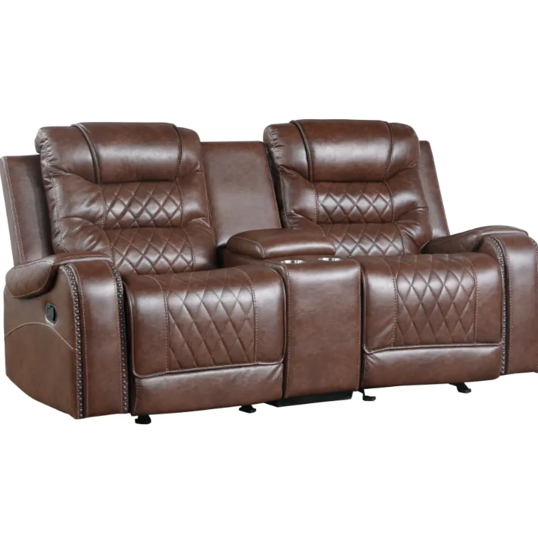 Fashion American Furniture Galleries Putnam Double Glider Reclining Loveseat