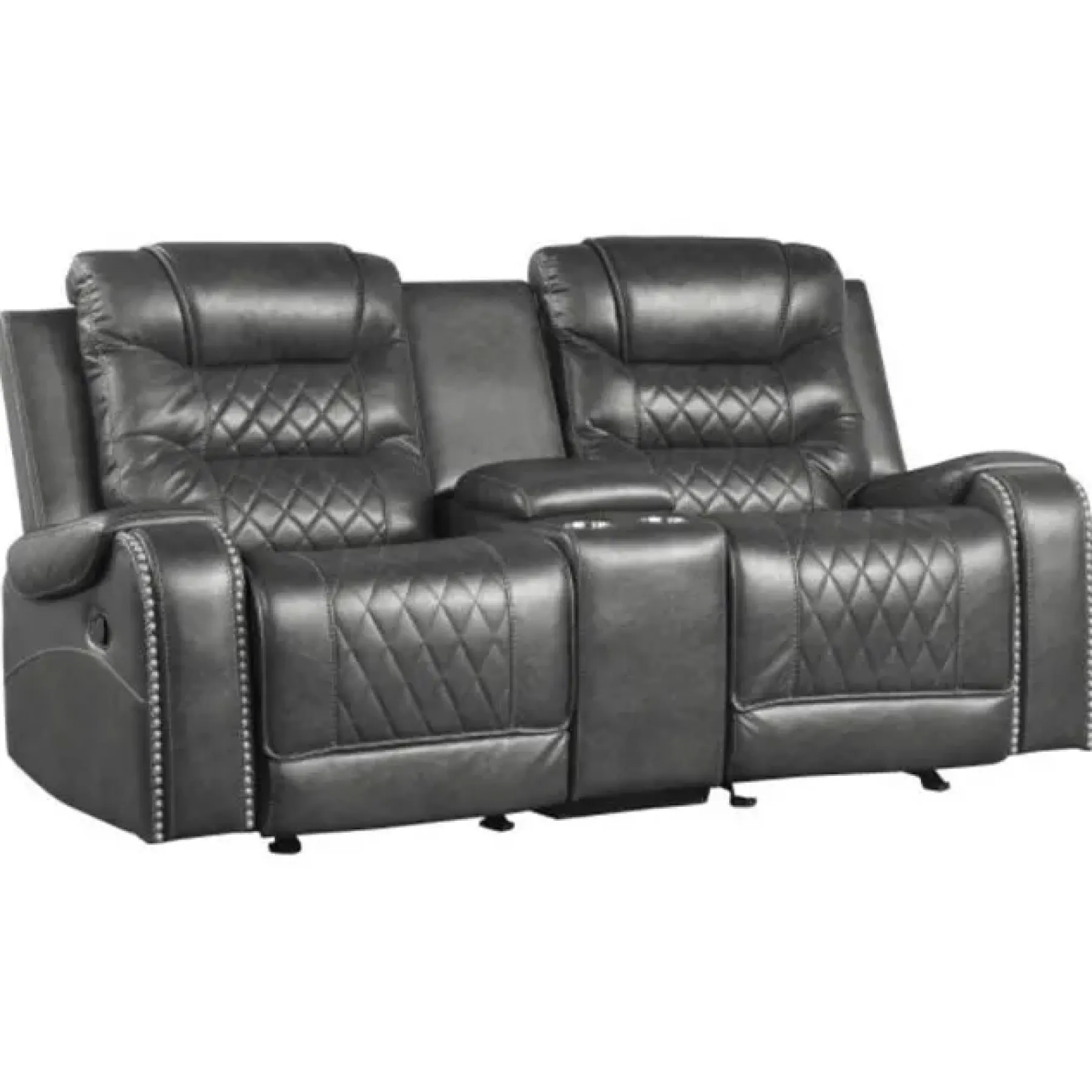 Best American Furniture Galleries Putnam Double Glider Reclining Loveseat