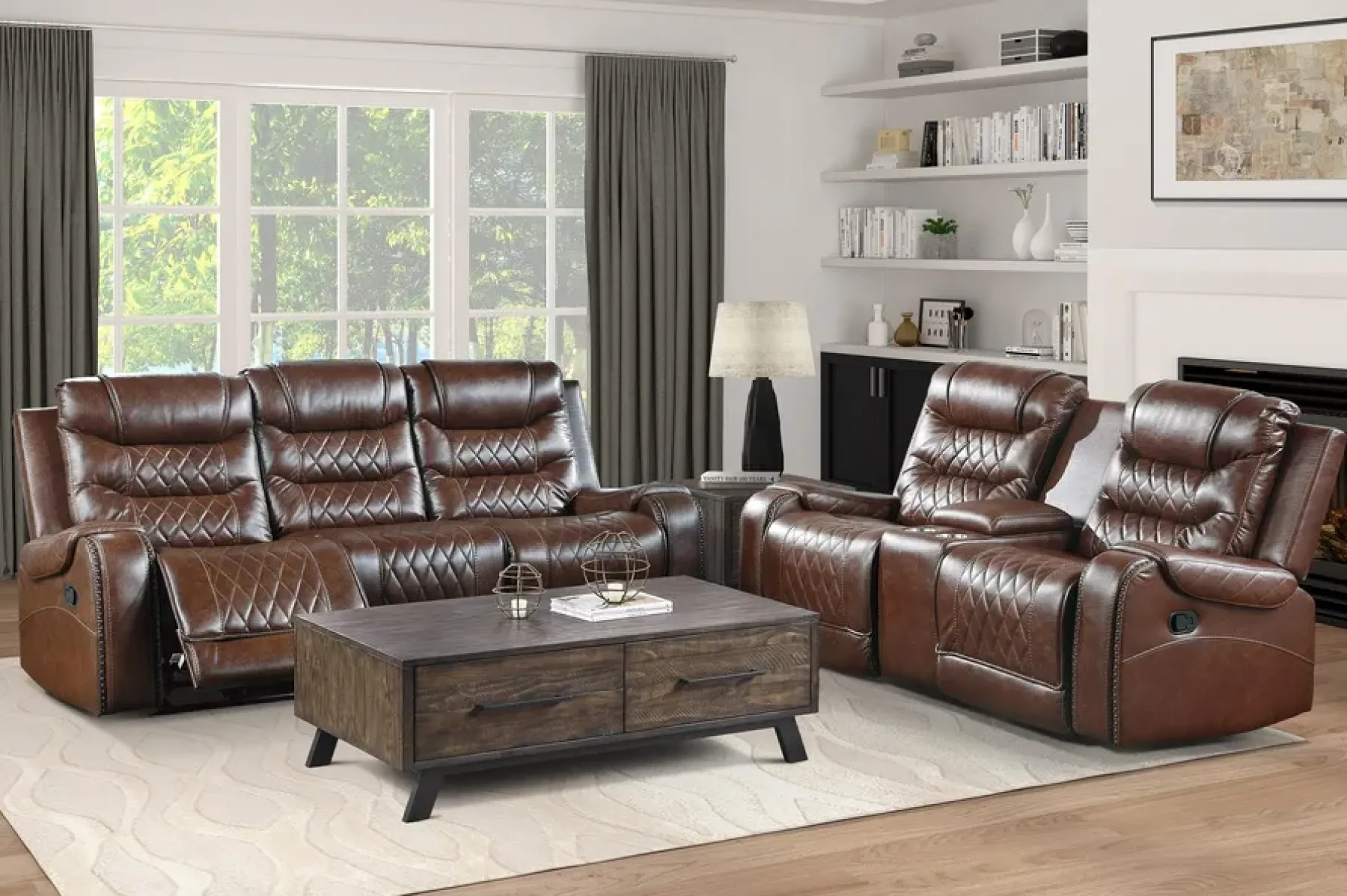 Hot American Furniture Galleries Putnam 2-Piece Living Room Set