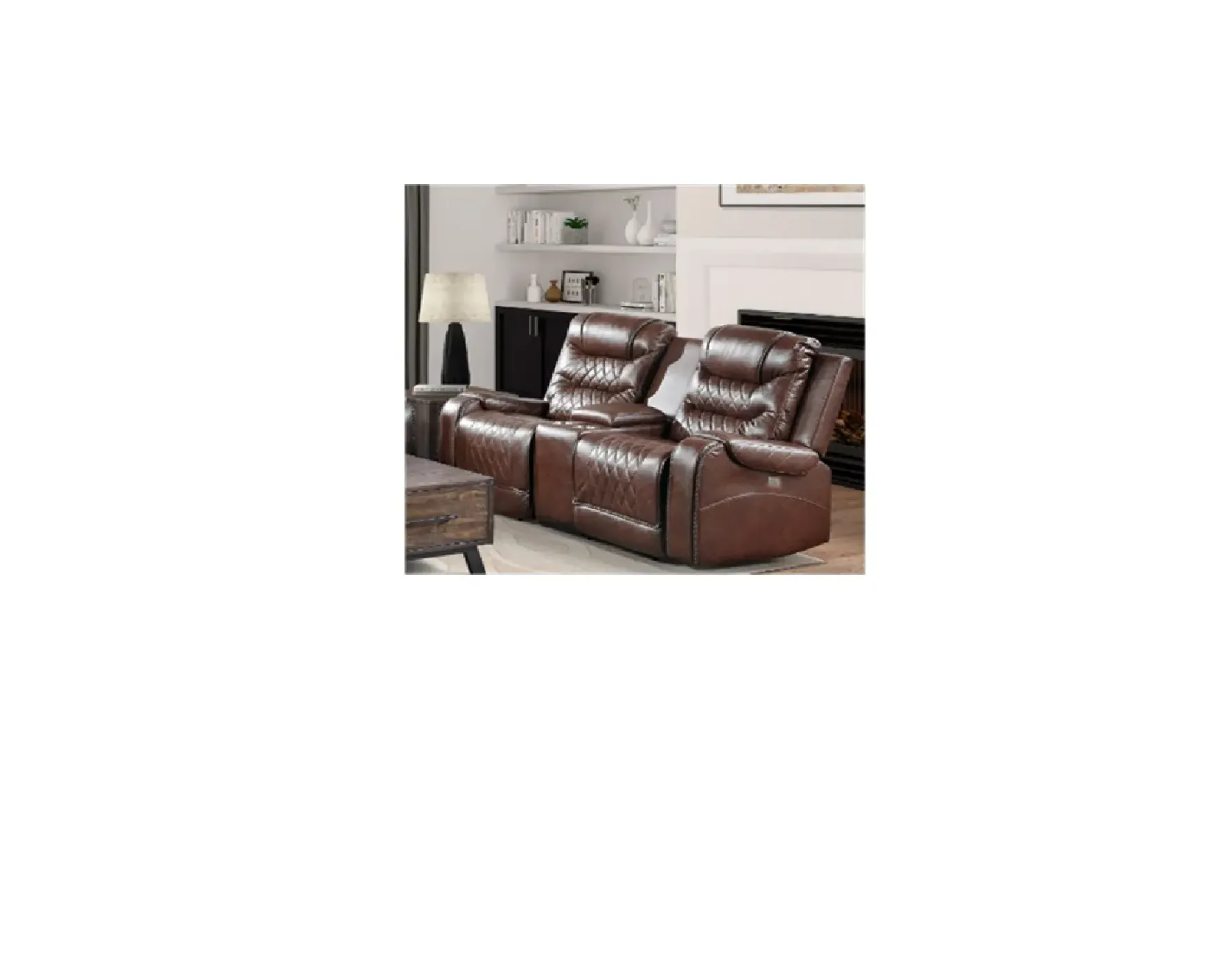 Fashion American Furniture Galleries Putnam Power Double Reclining Loveseat