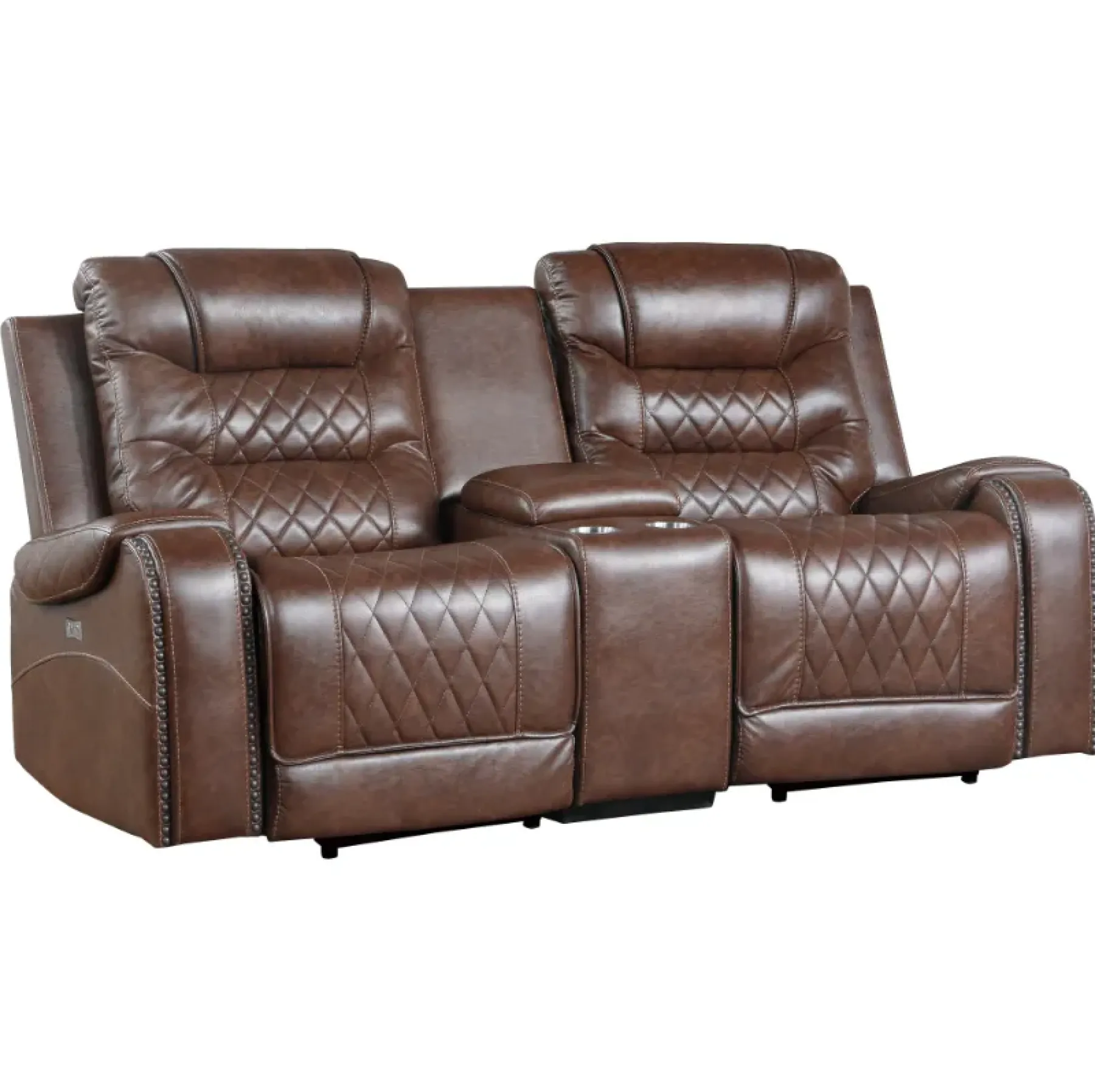 Fashion American Furniture Galleries Putnam Power Double Reclining Loveseat