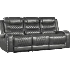 Hot American Furniture Galleries Putnam Power Double Reclining Sofa