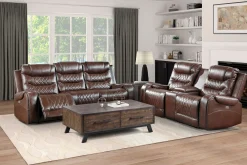 Fashion American Furniture Galleries Putnam Power Double Reclining Loveseat