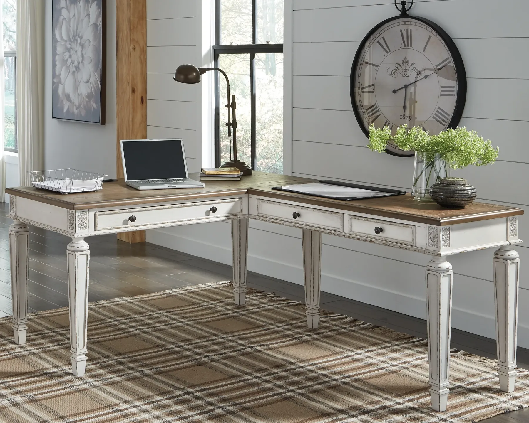 Best American Furniture Galleries Realyn 2-Piece Home Office Desk