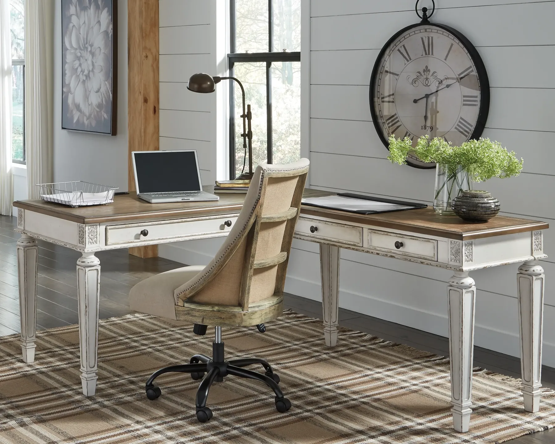 Best American Furniture Galleries Realyn 2-Piece Home Office Desk